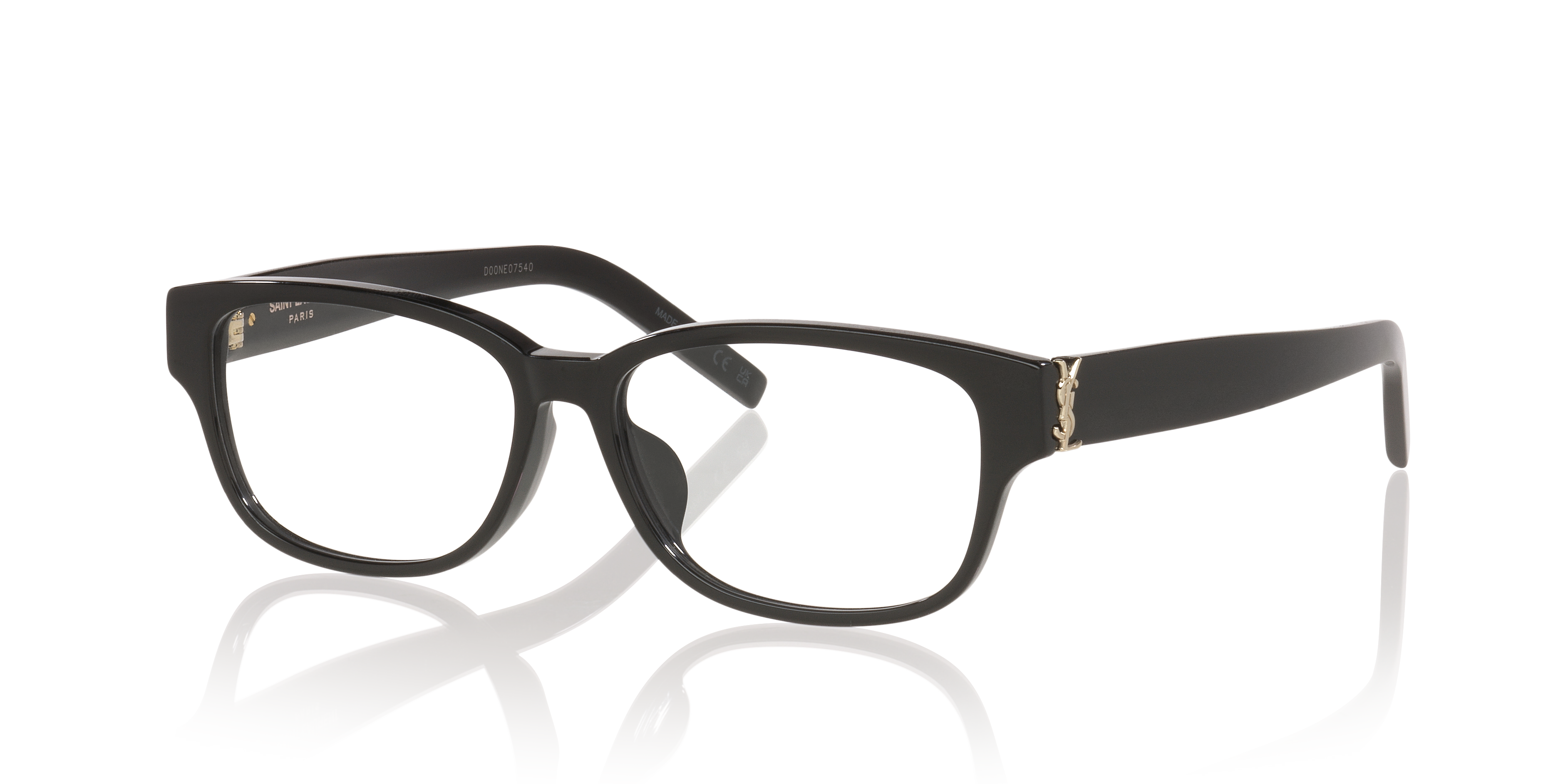 SL M149/F Zwart AcetaatEyeglass Frames van B24, Hoekweergave