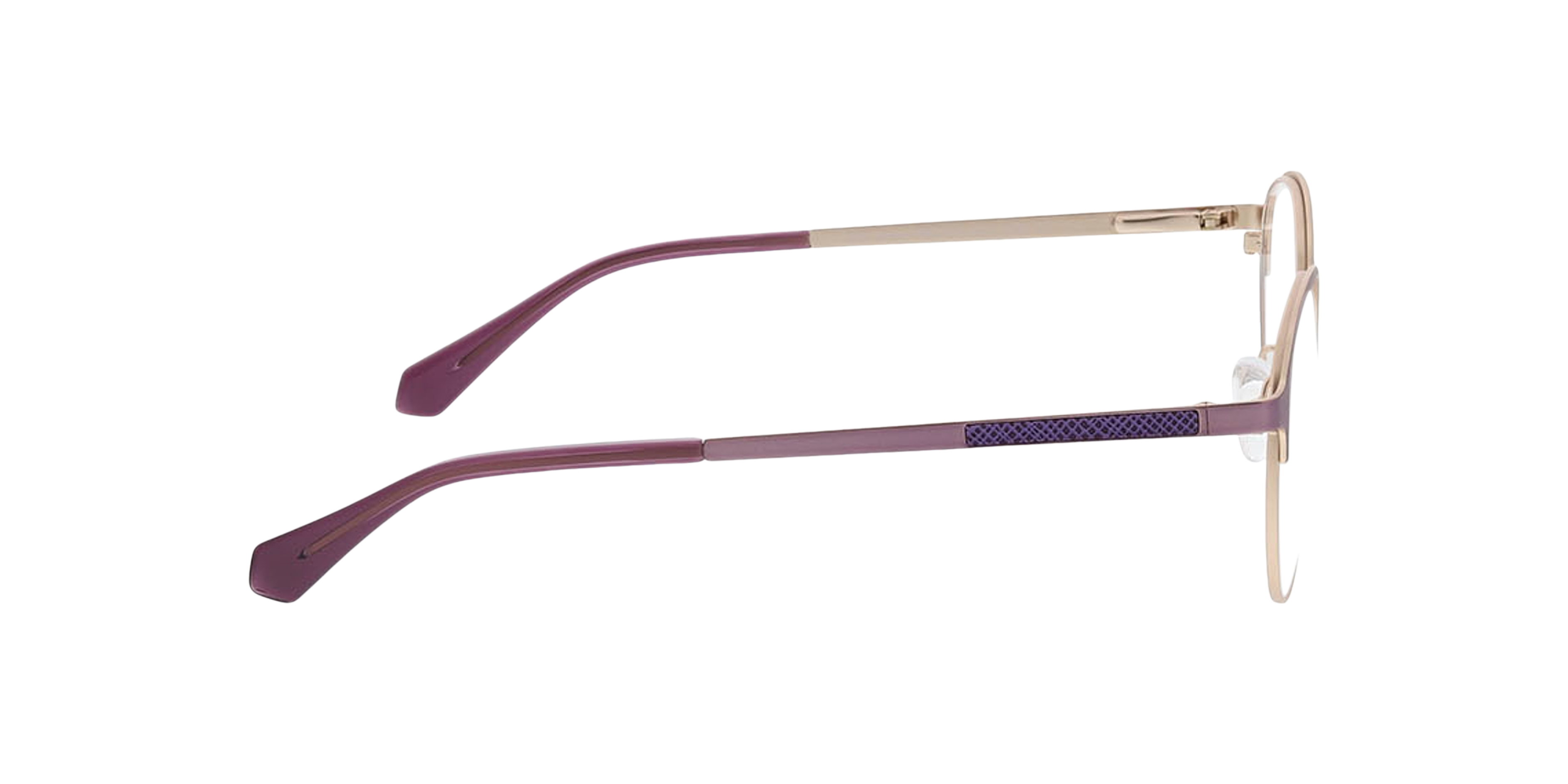 Neapel Matpaars  &  matgoud MetaalEyeglass Frames van B24, Zijaanzicht