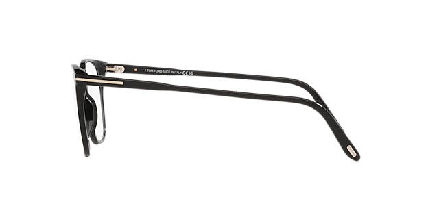 FT5937-B Zwart glanzend AcetaatEyeglass Frames van B24, Zijaanzicht