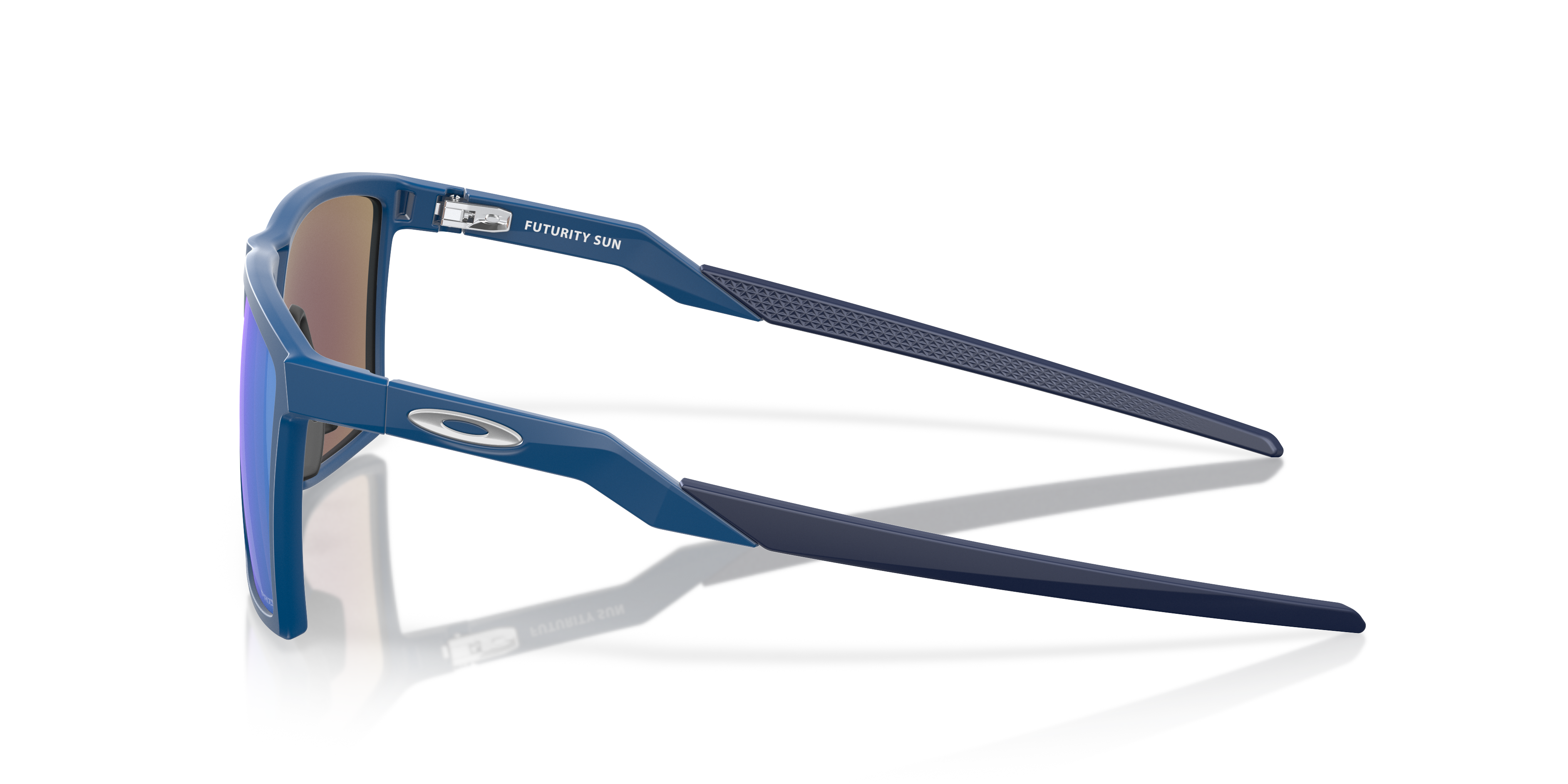 Futurity Sun Satijnglans Navy KunststofSunglass Frames van B24, Zijaanzicht