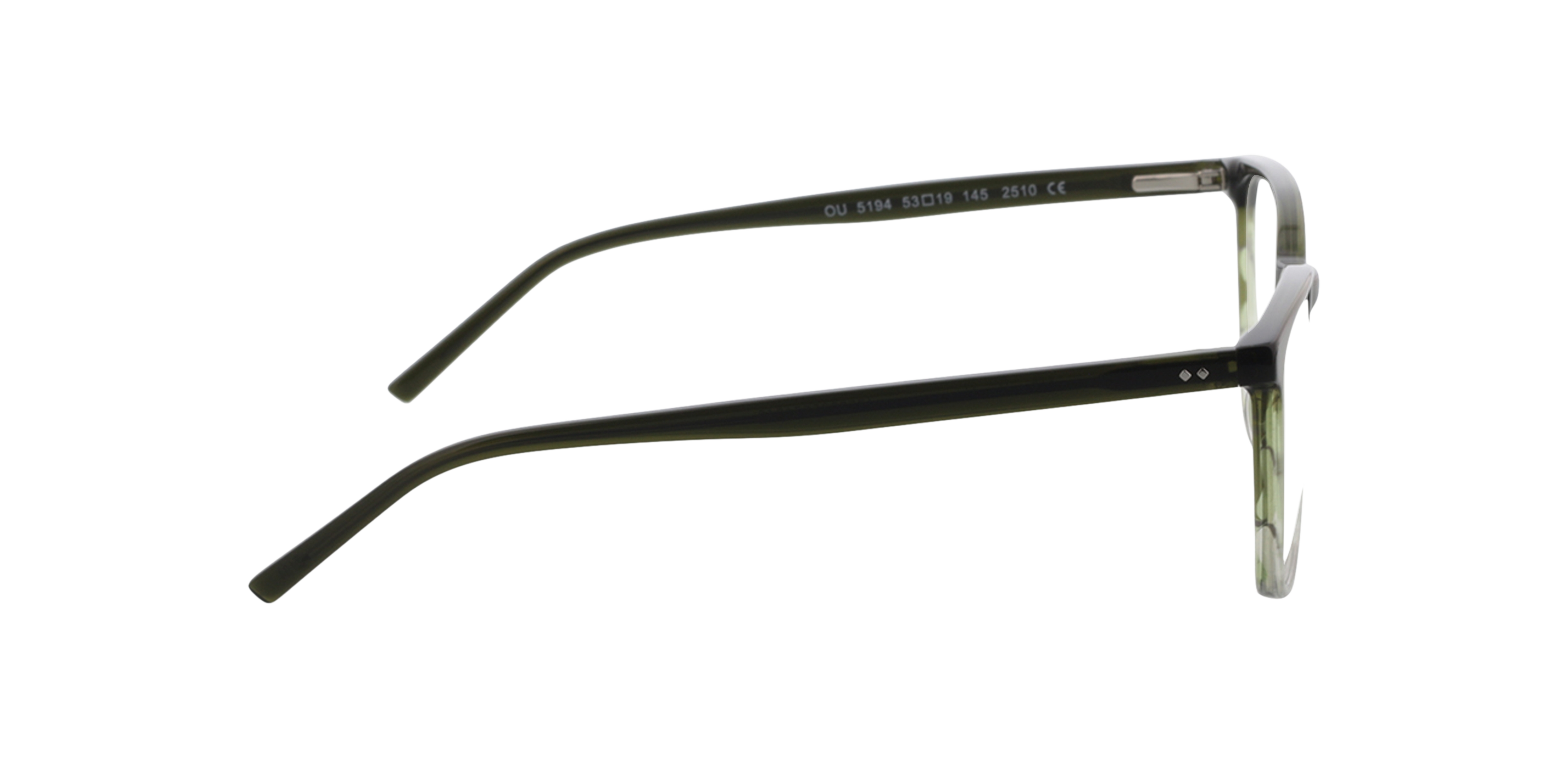 Hawkins Gradiënt groen hoorn  &  groen AcetaatEyeglass Frames van B24, Zijaanzicht