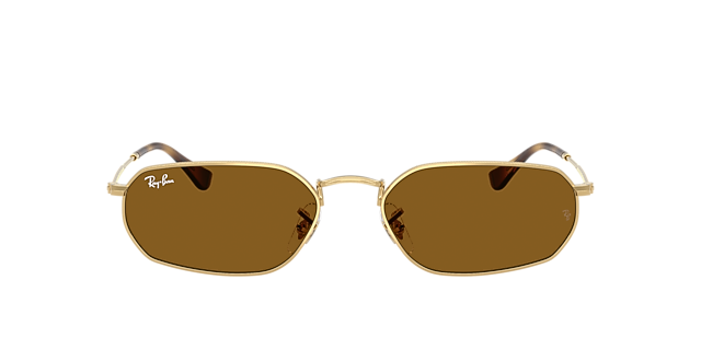 RB3947 Arista goud MetaalSunglass Frames van B24, met getinte lenzen