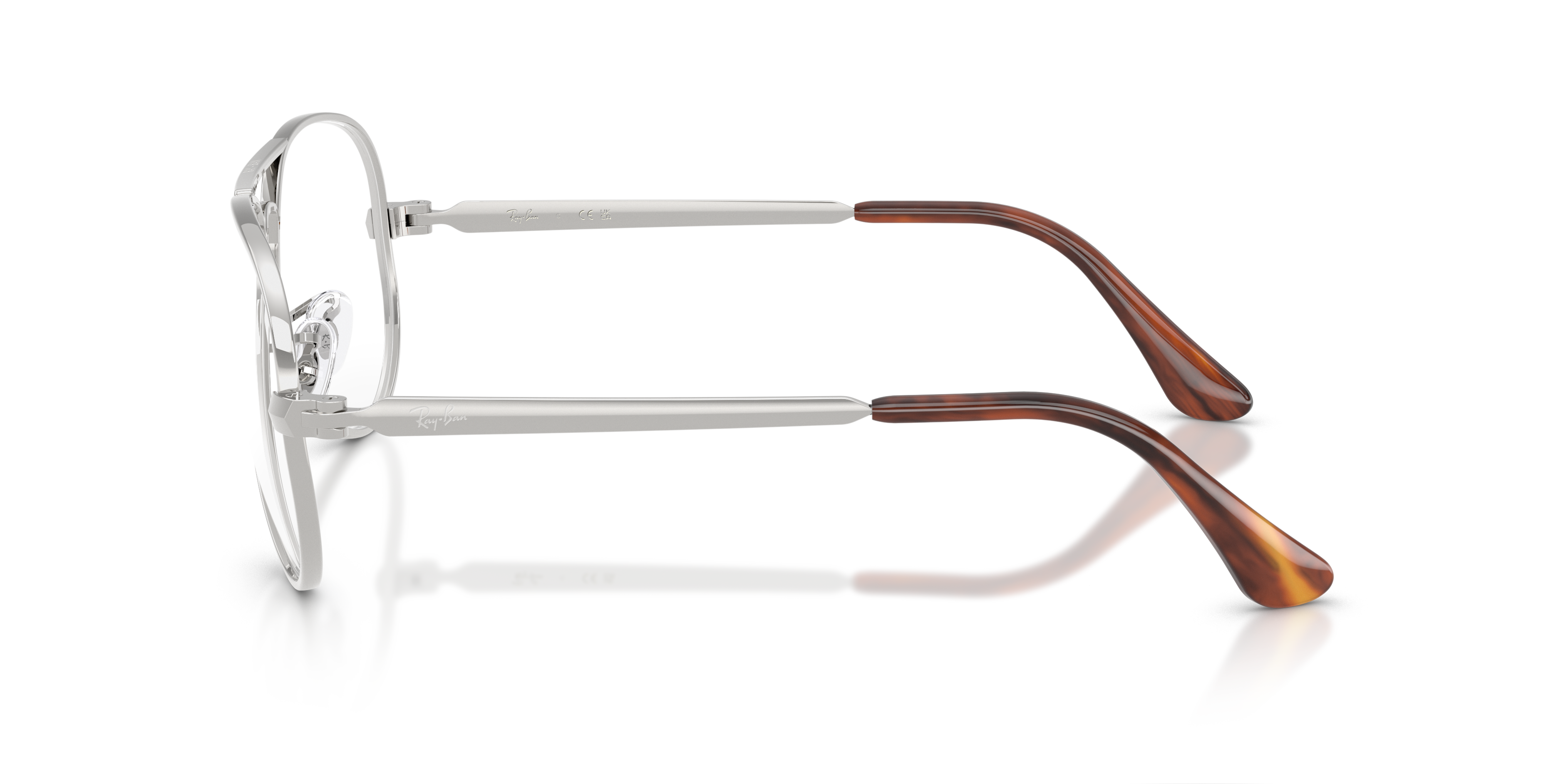 RB3925V Zilver MetaalEyeglass Frames van B24, Zijaanzicht