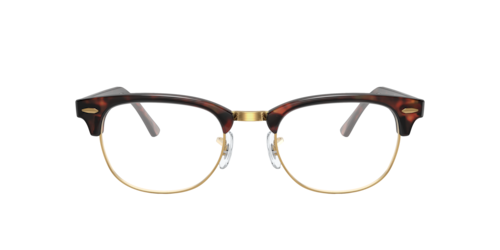 Ray-Ban - RB5154, Tortoise-Optik/Dark Havana/White Transparent, Größe: Large