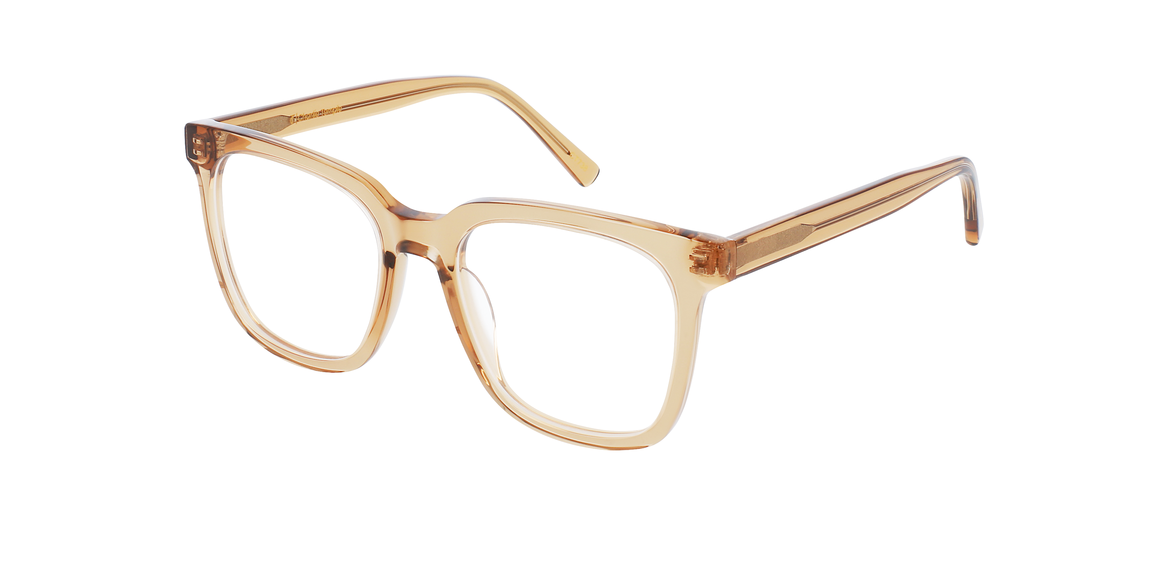 Stella Crystal Caramel AcetaatEyeglass Frames van B24, Hoekweergave