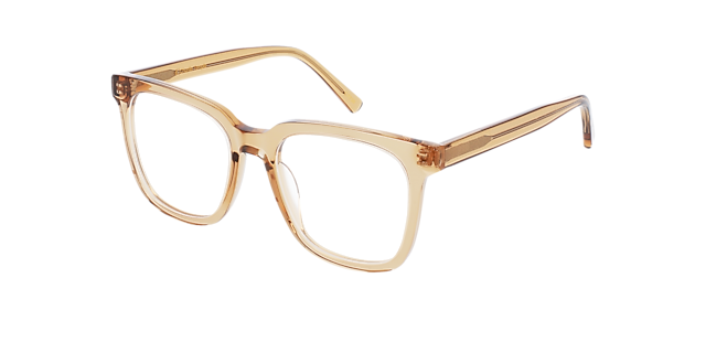 Stella Crystal Caramel AcetaatEyeglass Frames van B24, Hoekweergave