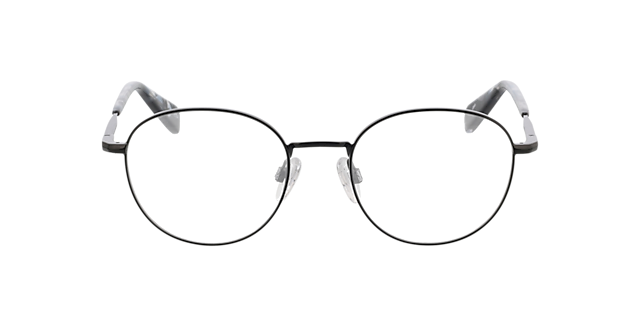 Princeton Black  &  Crystal Blue Pattern MetallEyeglass Frames von B24, Vorderansicht