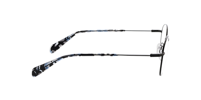 Princeton Black  &  Crystal Blue Pattern MetallEyeglass Frames von B24, Seitenansicht