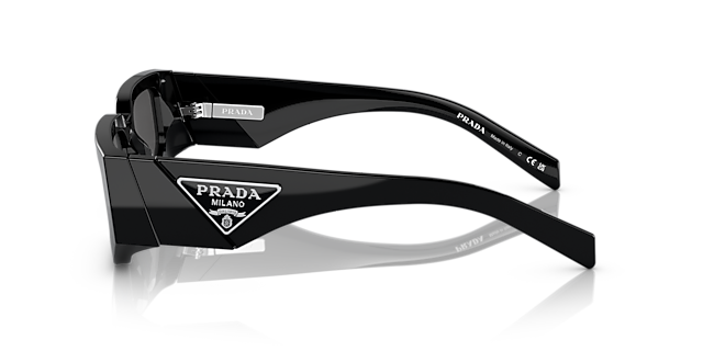 PR 09ZS Zwart AcetaatSunglass Frames van B24, Zijaanzicht
