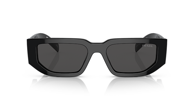 PR 09ZS Zwart AcetaatSunglass Frames van B24, Vooraanzicht
