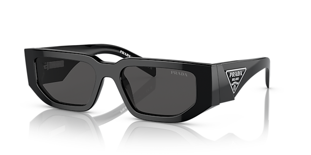 PR 09ZS Zwart AcetaatSunglass Frames van B24, Hoekweergave