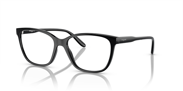 VO5518 Zwart KunststofEyeglass Frames van B24, Hoekweergave