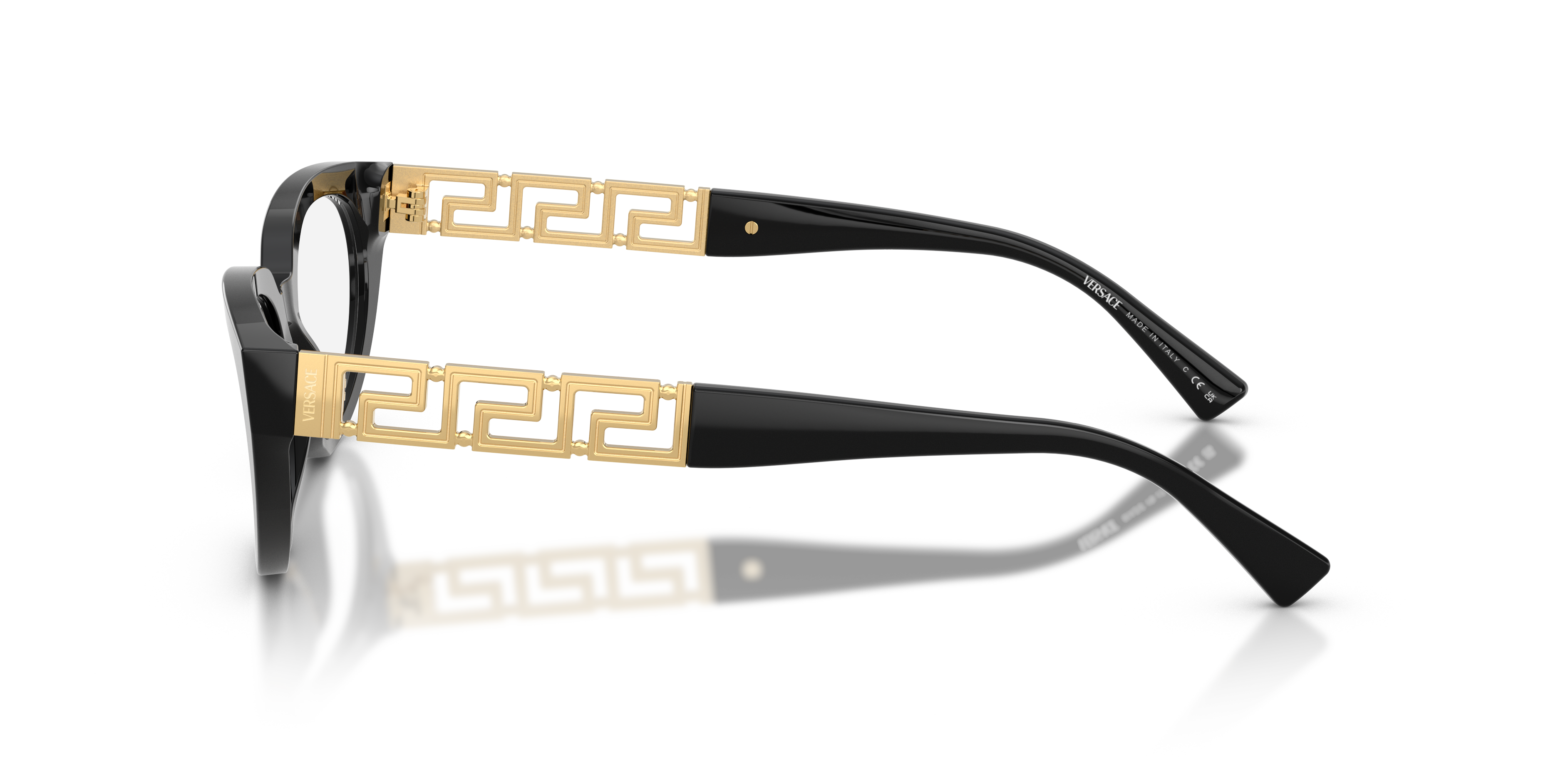 VE3383 Zwart AcetaatEyeglass Frames van B24, Zijaanzicht