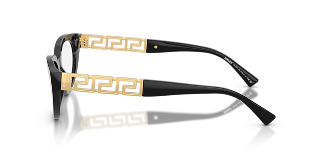 VE3383 Zwart AcetaatEyeglass Frames van B24, Zijaanzicht