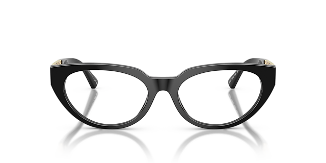 VE3383 Zwart AcetaatEyeglass Frames van B24, Vooraanzicht