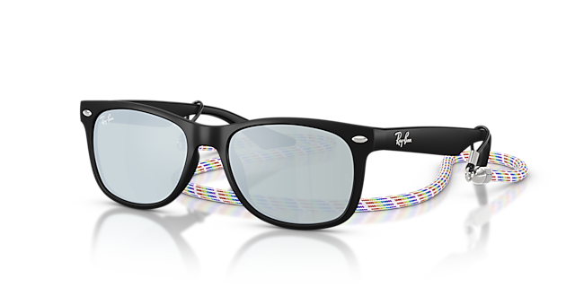 RB9052S Rubber zwart KunststofSunglass Frames van B24, Hoekweergave