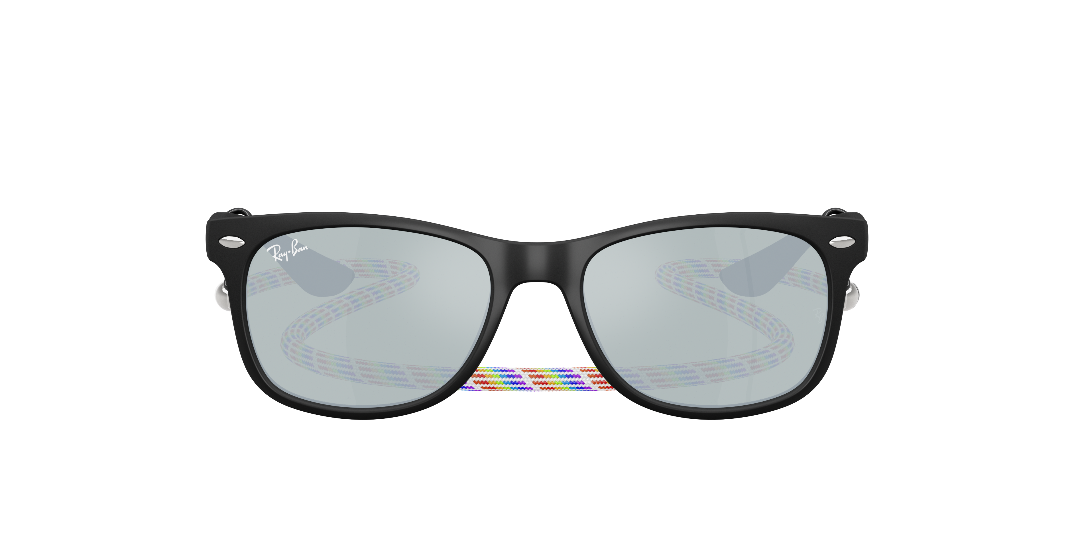 Thumbnail - Ray-Ban 8056262485163 Rubber Black/blue On Orange/black, Size: X-Small