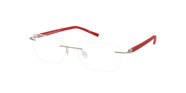 Clearwater Matgoud  &  rood MetaalEyeglass Frames van B24, Hoekweergave