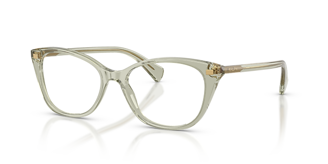 RA7146 Transparant groen AcetaatEyeglass Frames van B24, Hoekweergave