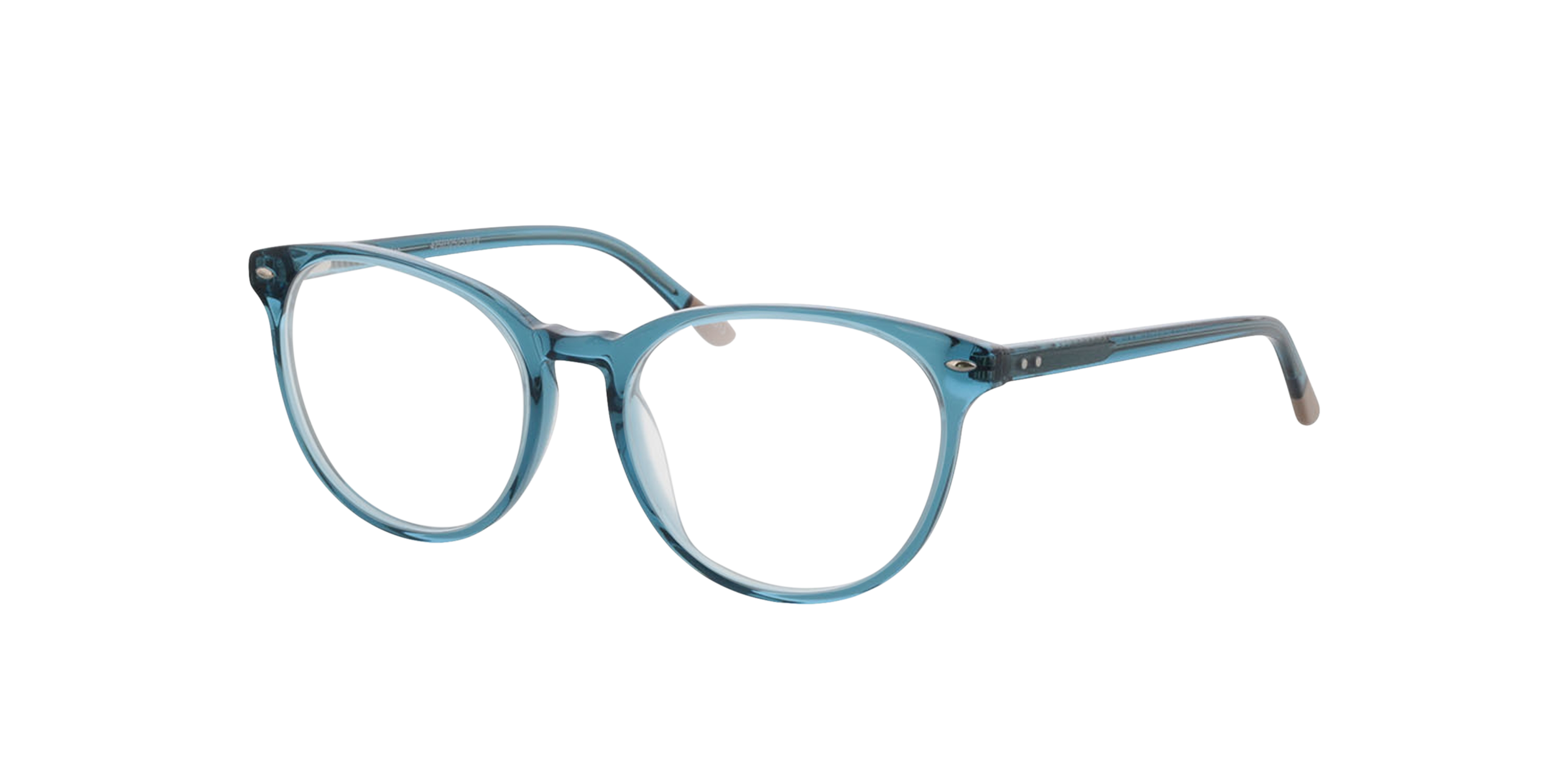 London Crystal Blue  &  Light Pink Tip AcetatEyeglass Frames von B24, Dreiviertelansicht