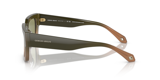 AR8184U Gradient Green & Brown AcetaatSunglass Frames van B24, Zijaanzicht