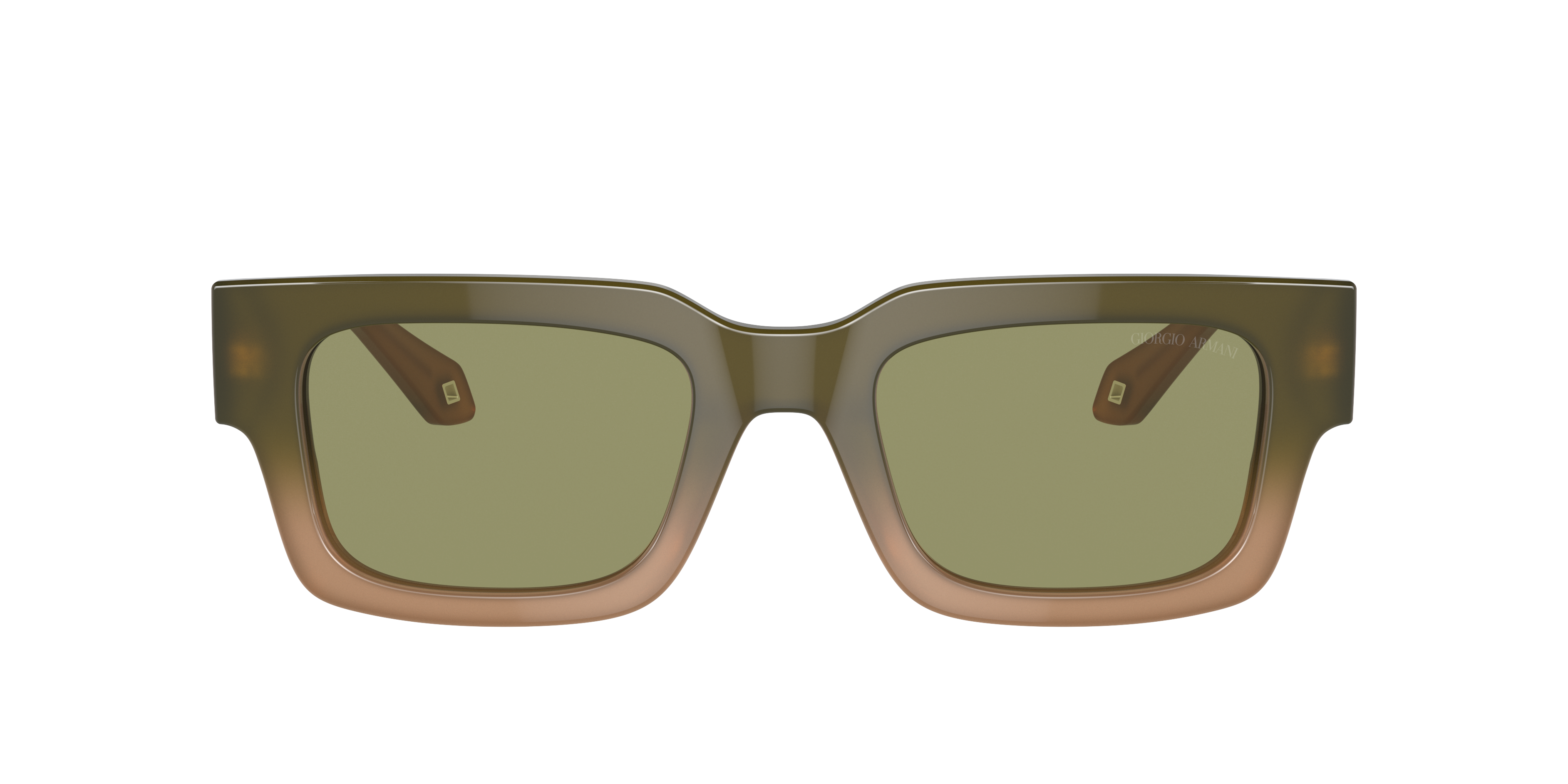 AR8184U Gradient Green & Brown AcetatSunglass Frames von B24, mit getönten Gläsern