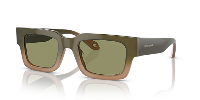 AR8184U Gradient Green & Brown AcetaatSunglass Frames van B24, Hoekweergave