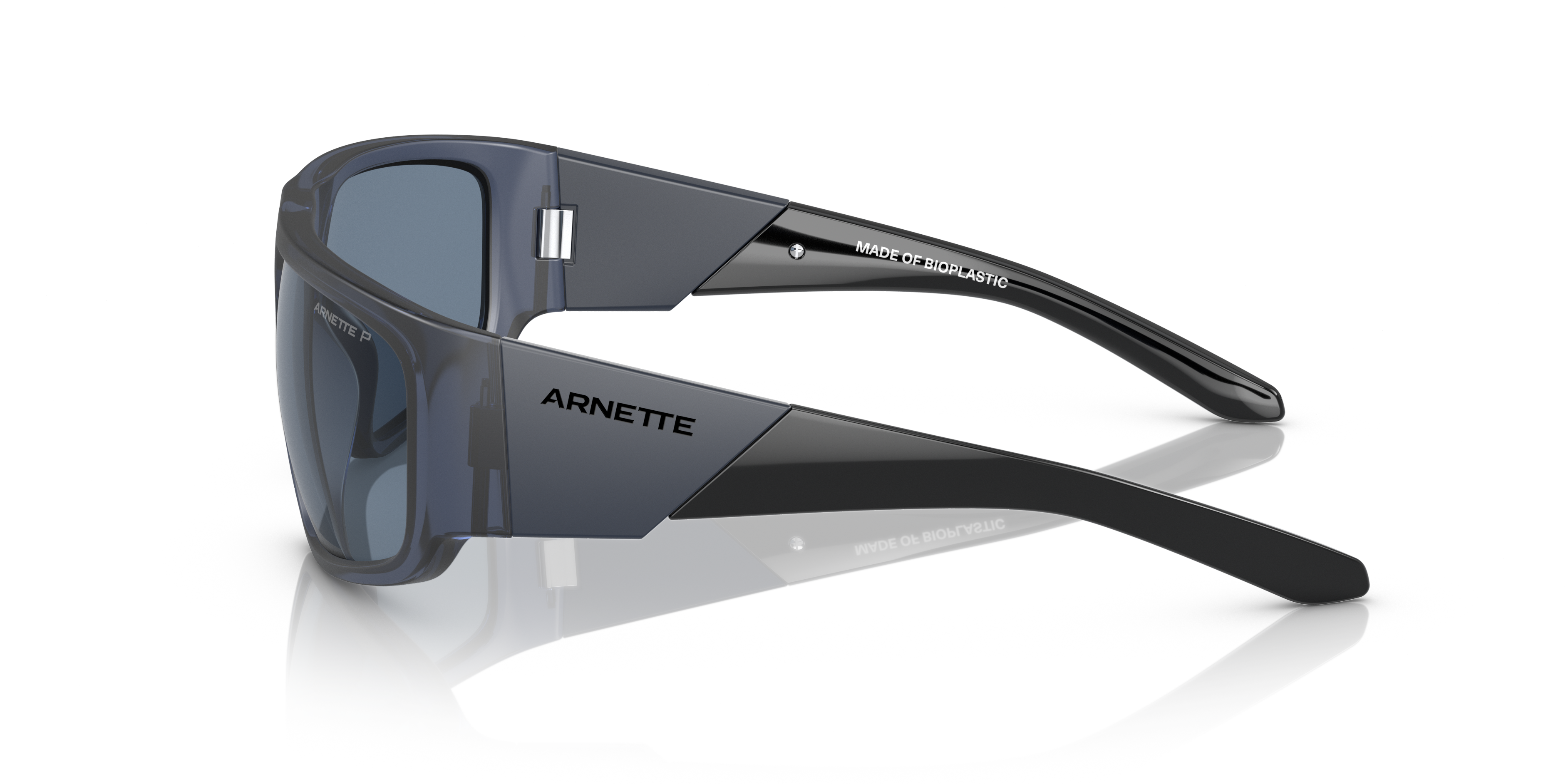 AN4304 Matte Transparent Blue KunststofSunglass Frames van B24, Zijaanzicht