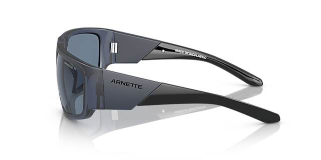 AN4304 Matte Transparent Blue KunststoffSunglass Frames von B24, Seitenansicht