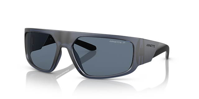 AN4304 Matte Transparent Blue KunststoffSunglass Frames von B24, Dreiviertelansicht