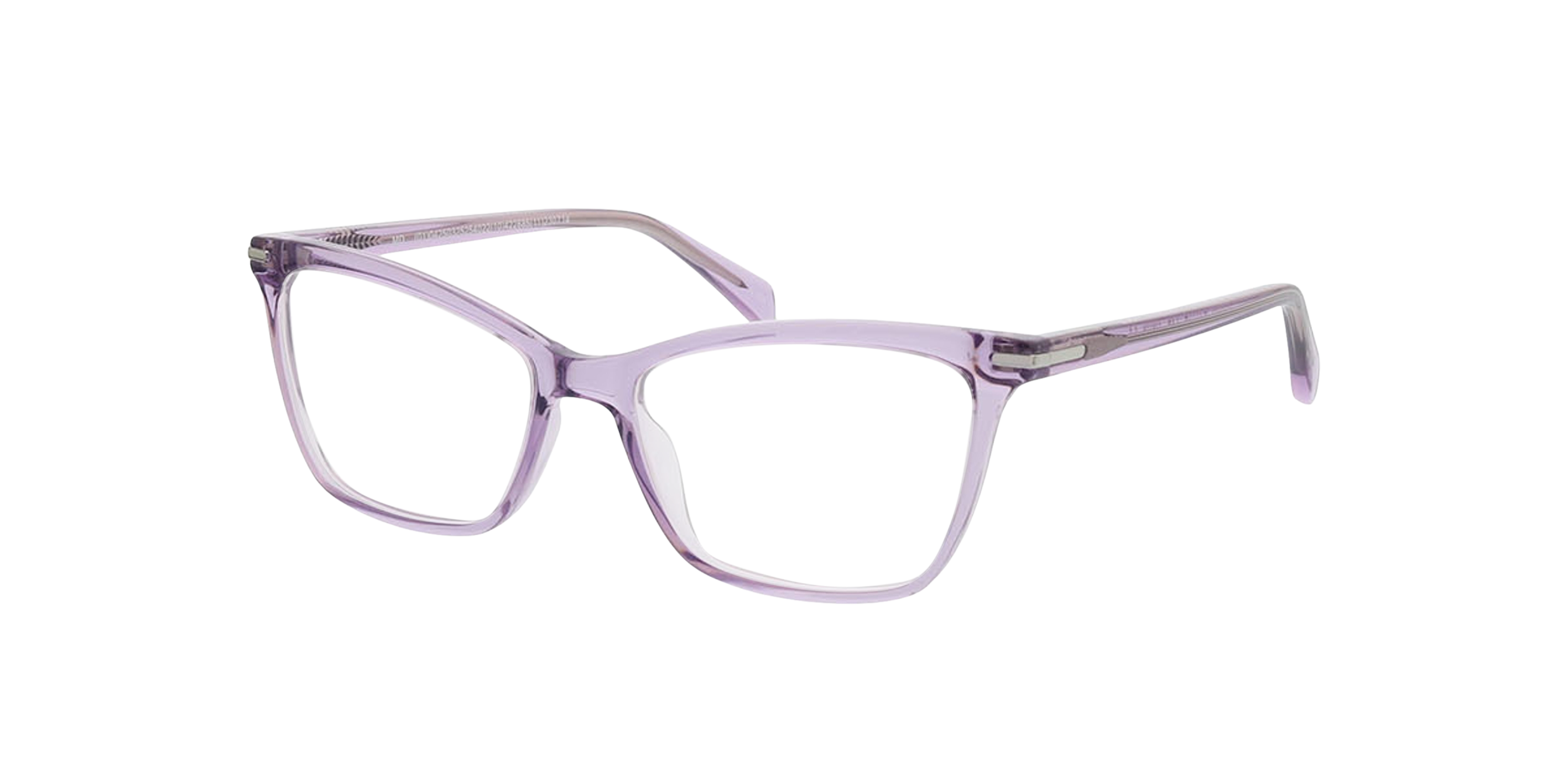 Aurora Crystal Lavender KunststoffEyeglass Frames von B24, Dreiviertelansicht