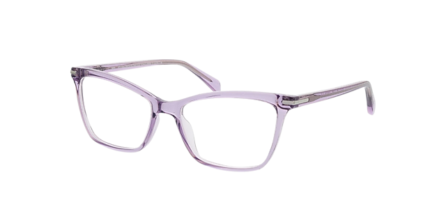 Aurora Crystal Lavender KunststoffEyeglass Frames von B24, Dreiviertelansicht