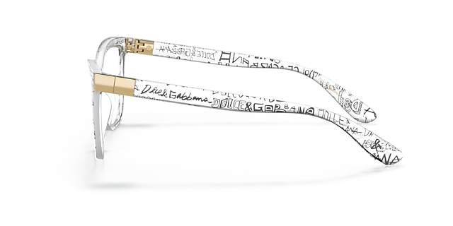 DG5076 Transparant graffiti KunststofEyeglass Frames van B24, Zijaanzicht