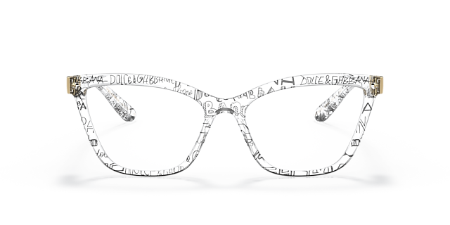 DG5076 Transparant graffiti KunststofEyeglass Frames van B24, Vooraanzicht