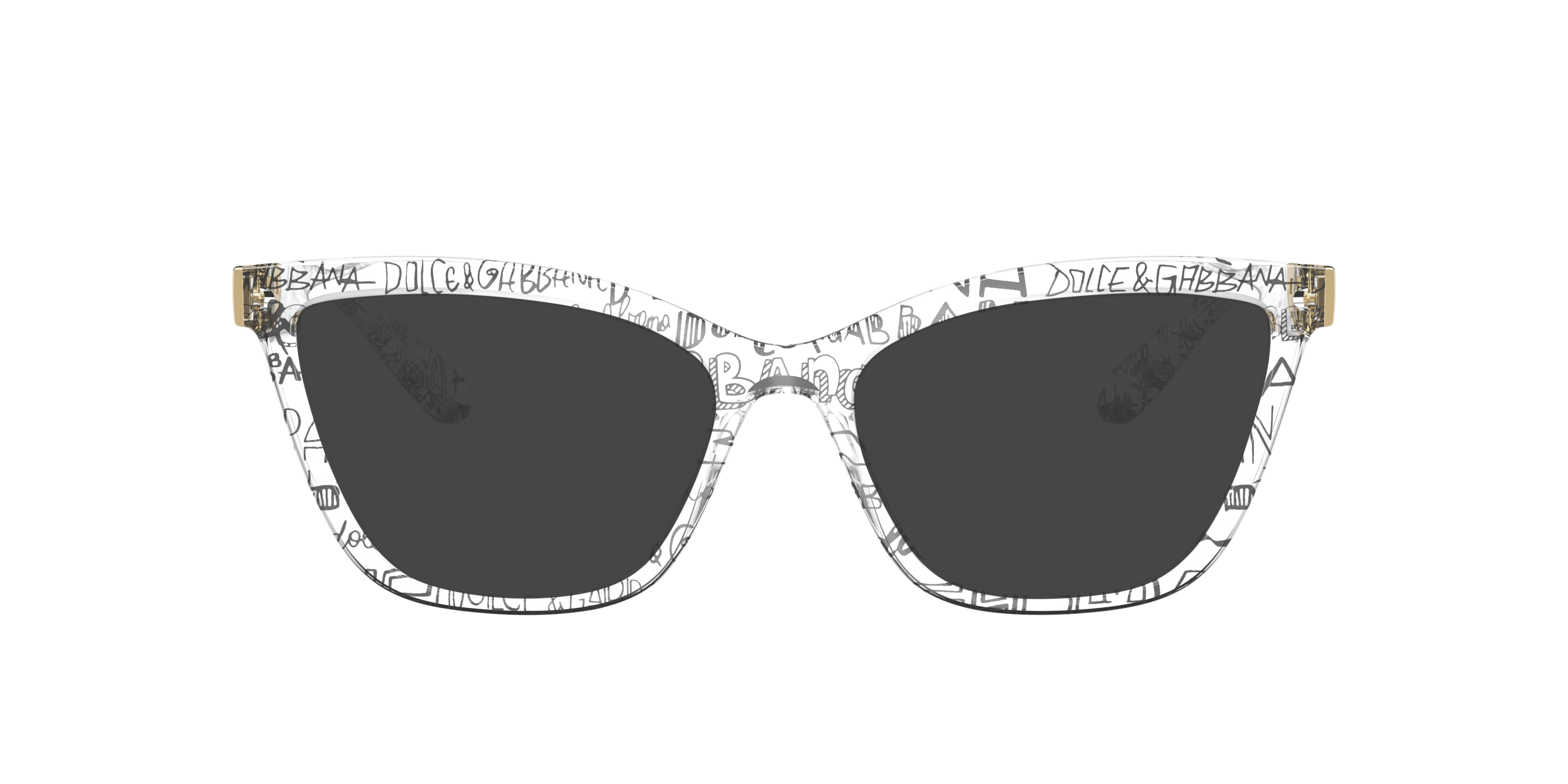 DG5076 Transparant graffiti KunststofEyeglass Frames van B24, met getinte lenzen