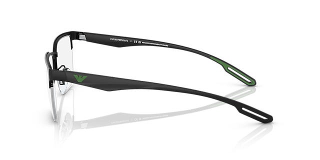 EA1137 Matt Schwarz MetallEyeglass Frames von B24, Seitenansicht