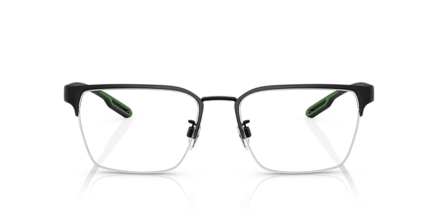 EA1137 Matt Schwarz MetallEyeglass Frames von B24, Vorderansicht