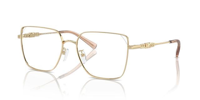 MK3083D Hellgold glänzend MetallEyeglass Frames von B24, Dreiviertelansicht