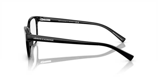 AX3037 Schwarz glänzend KunststoffEyeglass Frames von B24, Seitenansicht