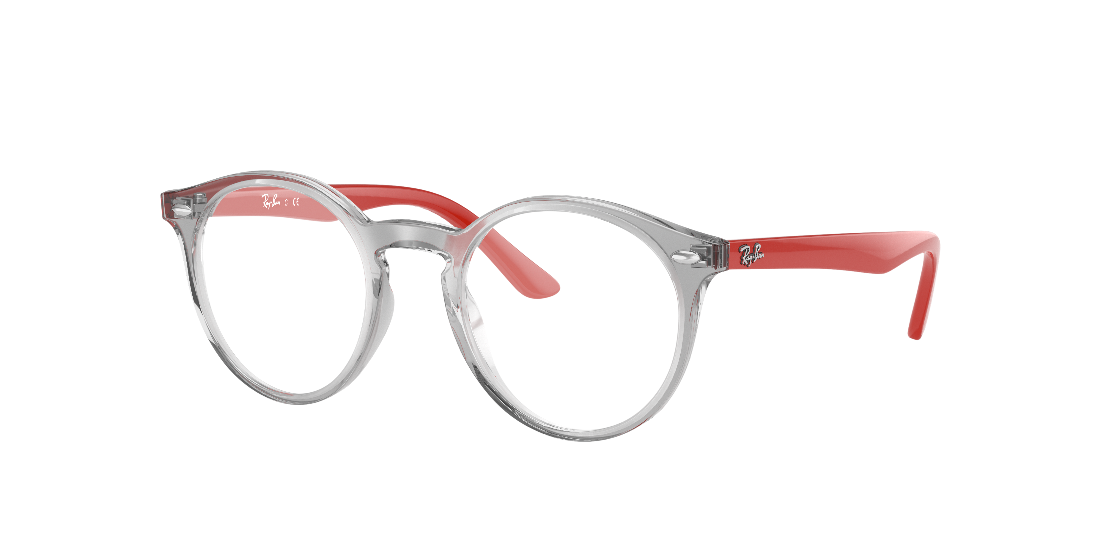 RB1594 Transparant grijs KunststofEyeglass Frames van B24, Hoekweergave