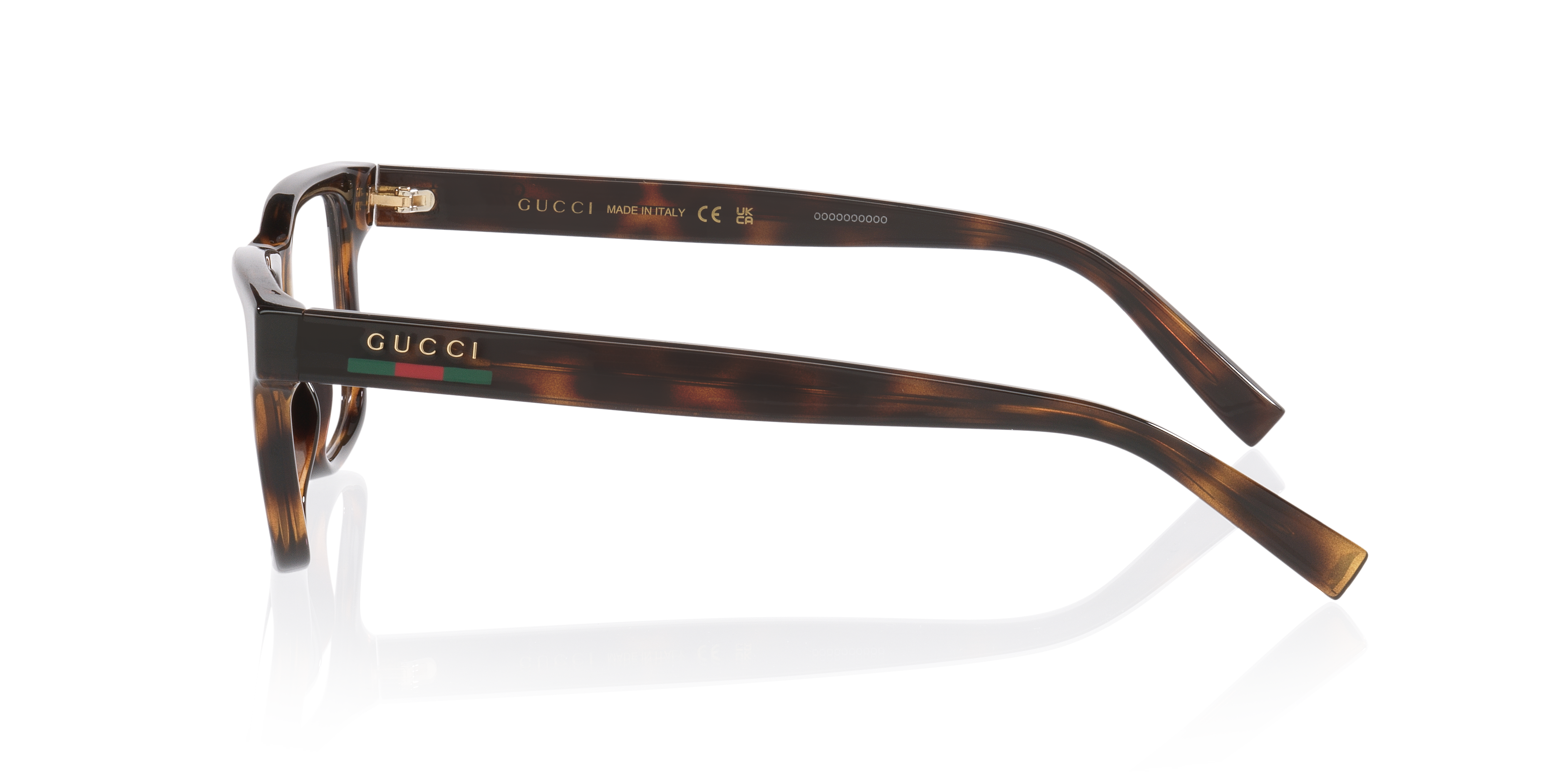 GG1987O Tortoise KunststofEyeglass Frames van B24, Zijaanzicht