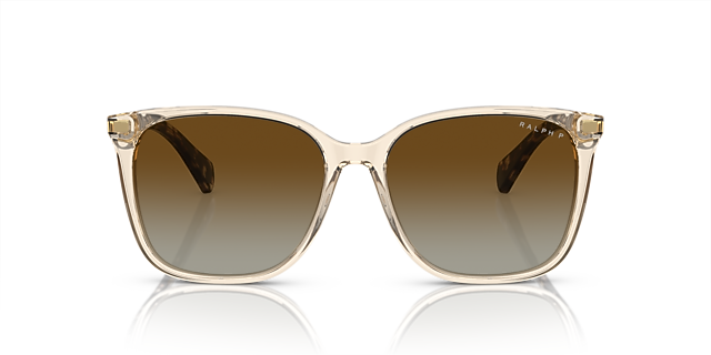 RA5293 Shiny Transparent Brown AcetatSunglass Frames von B24, Vorderansicht