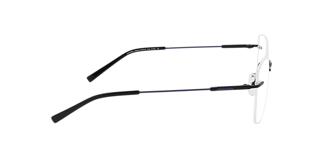 Liberty Zwart & blauw MetaalEyeglass Frames van B24, Zijaanzicht