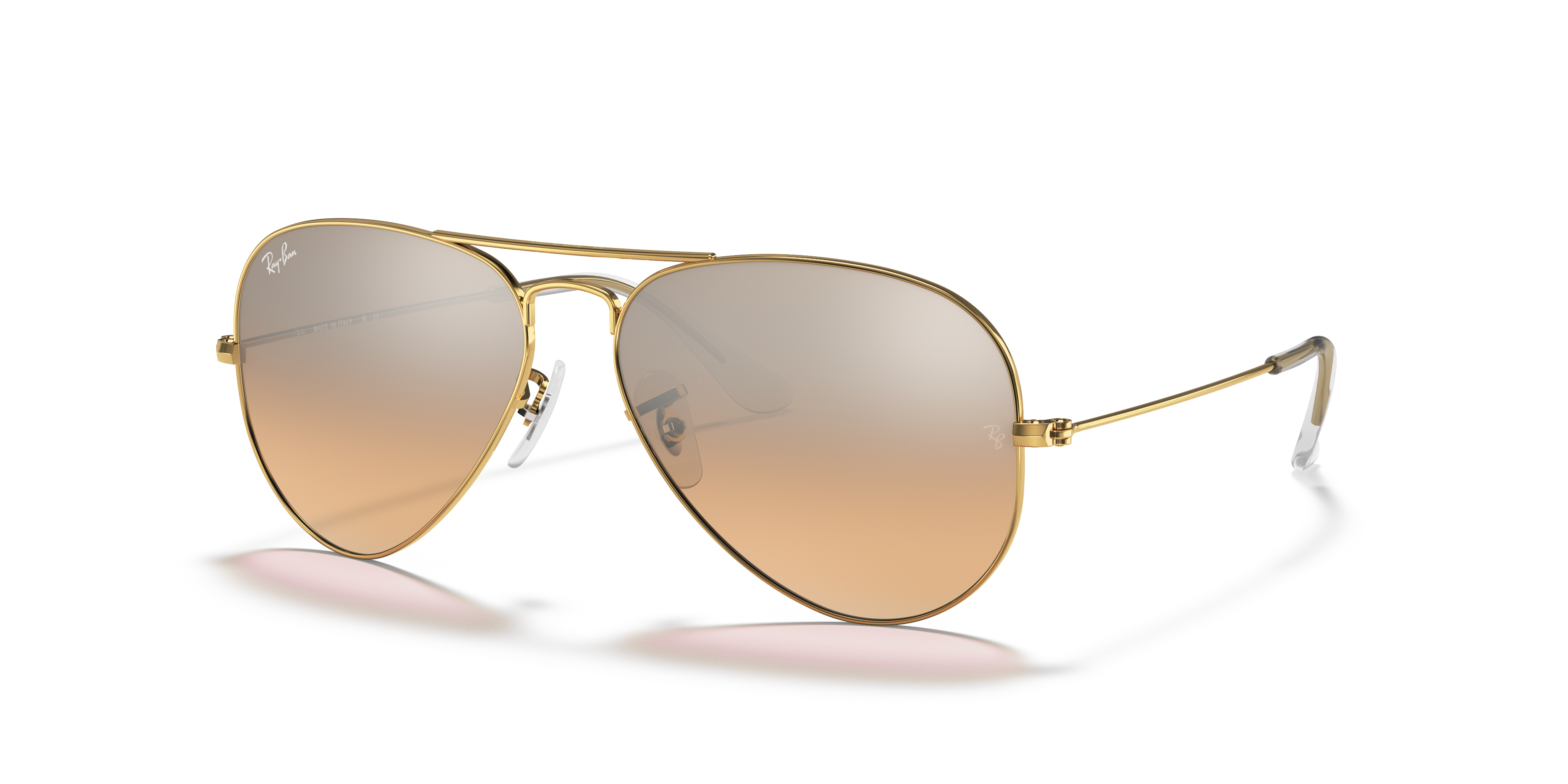 RB3025 Arista Gold MetallSunglass Frames von B24, Dreiviertelansicht