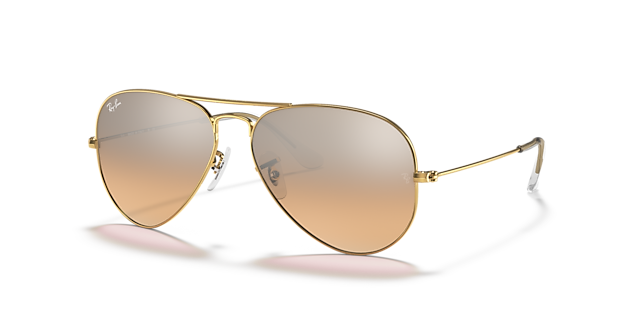 RB3025 Arista goud MetaalSunglass Frames van B24, Hoekweergave