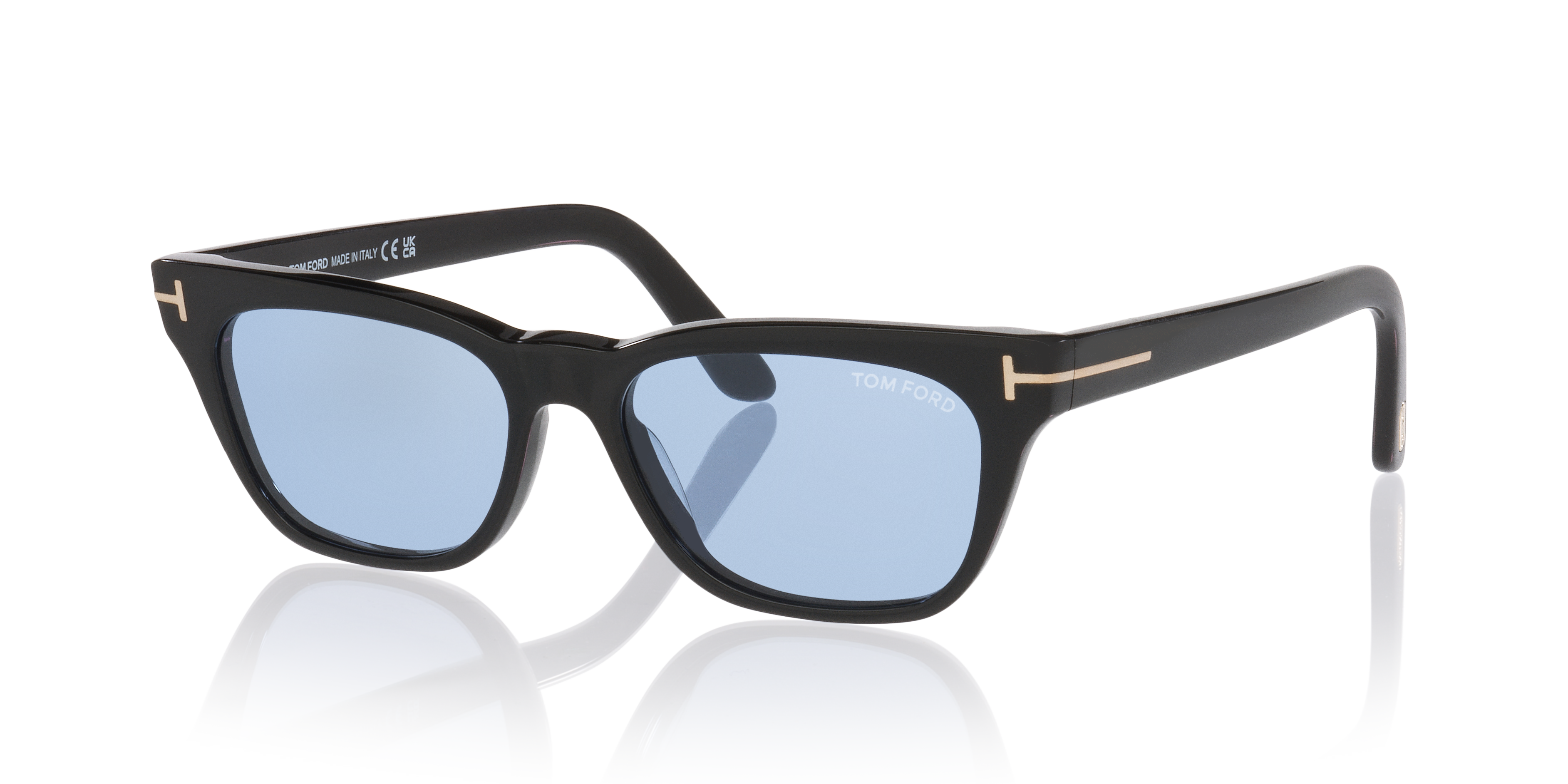 Penn-02 Glänzendes Schwarz AcetatSunglass Frames von B24, Dreiviertelansicht