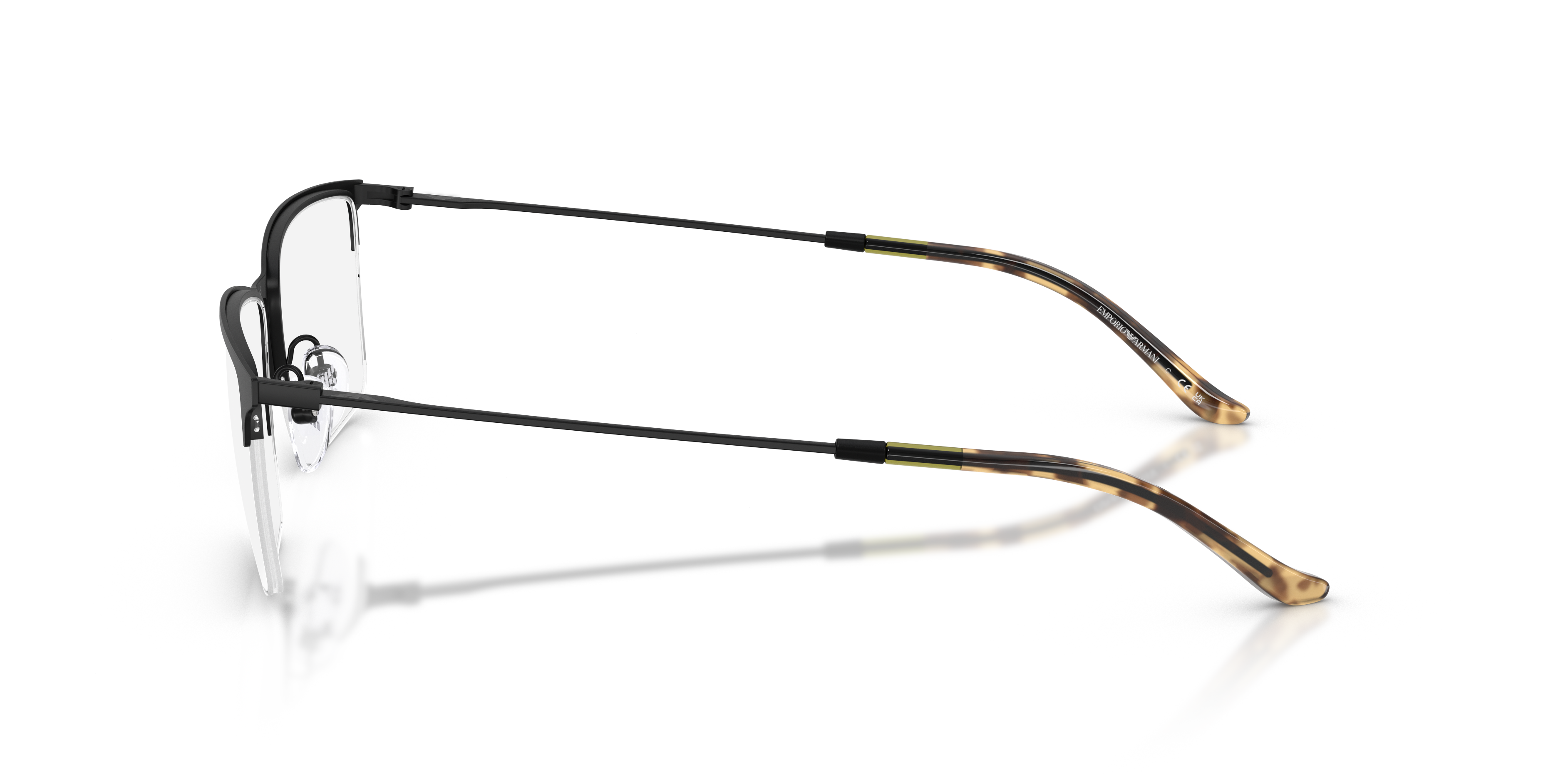 EA1171 Matzwart MetaalEyeglass Frames van B24, Zijaanzicht