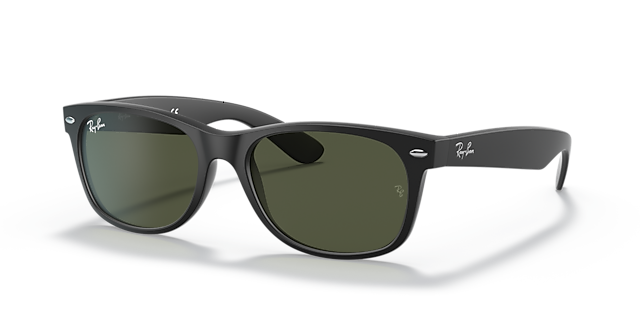 RB2132 Rubber zwart KunststofSunglass Frames van B24, Hoekweergave