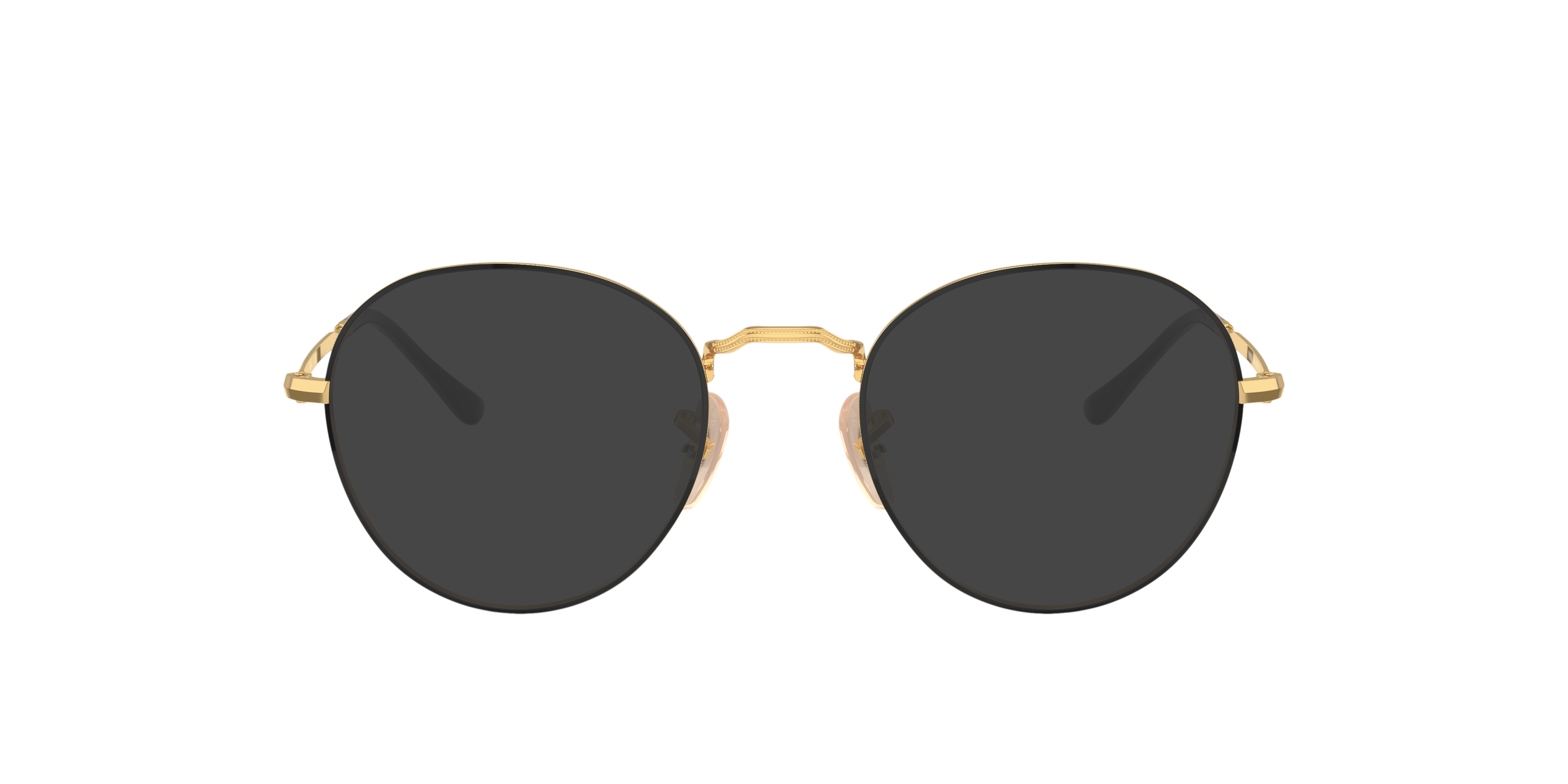 RB3582V Zwart op goud MetaalEyeglass Frames van B24, met getinte lenzen