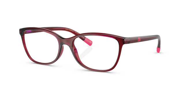 DG5092 Opaal kersenrood KunststofEyeglass Frames van B24, Hoekweergave